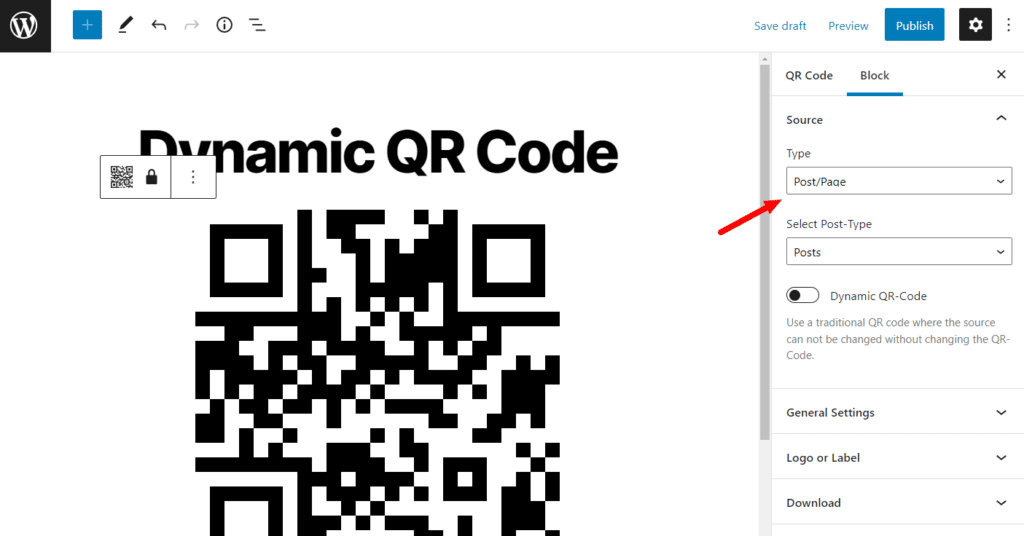 qr code type